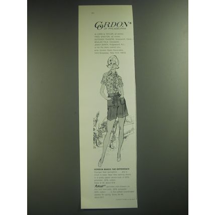 1974 Gordon of Philadelphia Ad - Walking Shorts and Activair Mini-Polo shirt