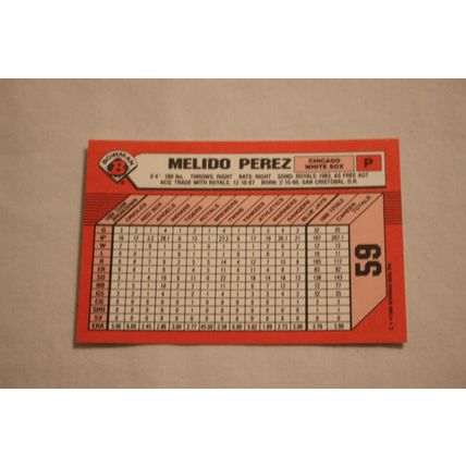 Melido Perez 1989 Bowman TIFFANY NO. 59