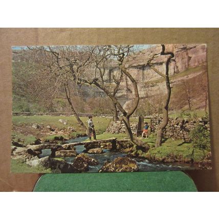 RIVER AIRE, near MALHAM COVE, Yorkshire Dales National Park used postcard =