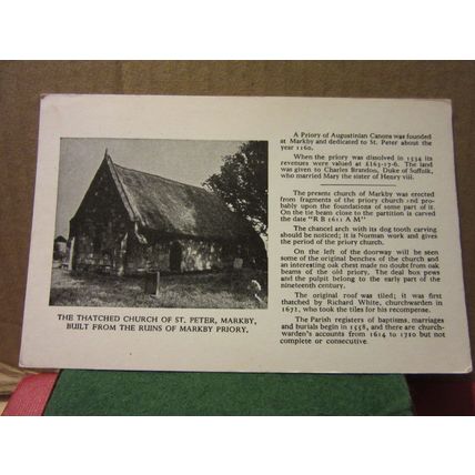 CHURCH OF St. PETER, MARKBY, LINCOLNSHIRE .. used postcard 1970 pm