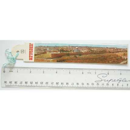 Vintage bookmark - panoramic view of Jerusalem by Phlphot