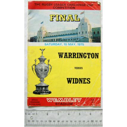 1975 programme Warrington v. Widnes, Challenge Cup Final, Wembley Stadium