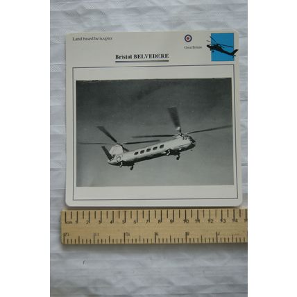 Bristol Belvedere - GB - Land Based Helicopter - Collectors Club Card