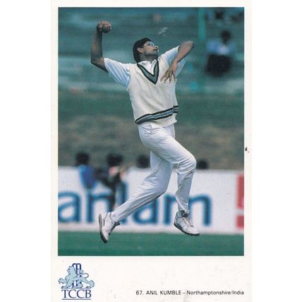 Anil Kumble Northamptonshire India Cricket Team Classic Card Postcard