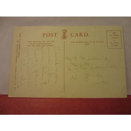 PROMENADE AT NIGHT, CHELTENHAM, GLOUCESTERSHIRE used antique postcard =