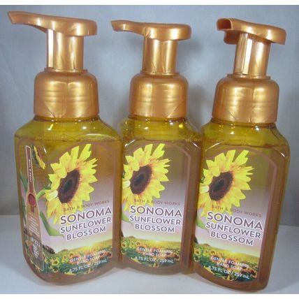 3 Bath & Body Works Gentle Foaming Hand Soap Sonoma Sunflower Blossom