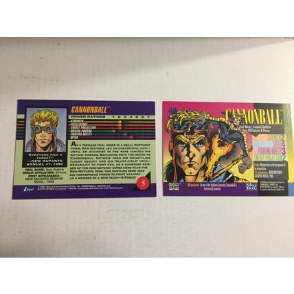 1992-93 Marvel Comics New Mutants Cannonball Trading Cards