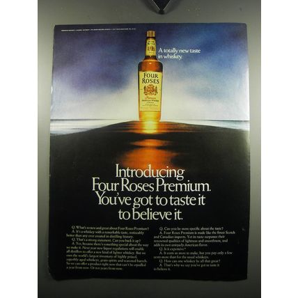 1971 Four Roses Premium Whiskey Advertisement