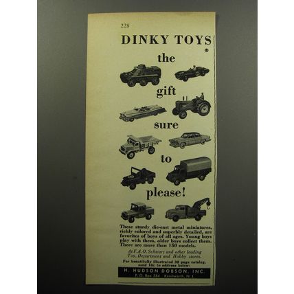 1956 Dinky Toys Ad - Dinky Toys the gift sure to please