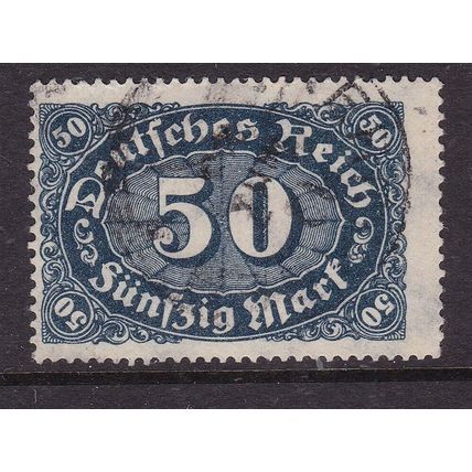 Germany 1923 50m Blue Fine Used SG 256 VGC Cat Price £180
