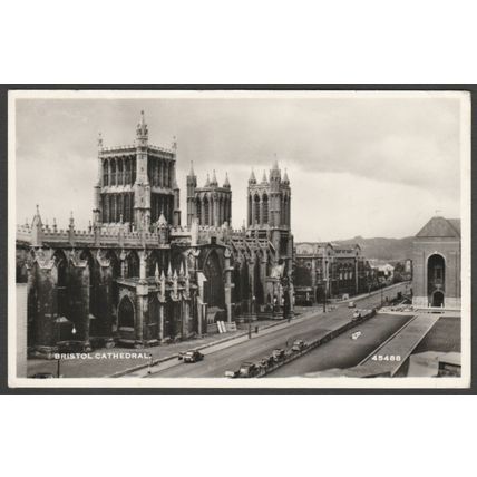 Bristol Cathedral, 1955 - Harvey Barton RP Postcard