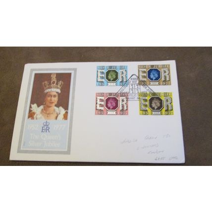 Philart 1977 GB FDC Cover -Queen Elizabeth Royal Silver Jubilee - Hayling Island