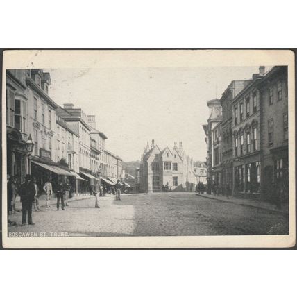Boscawen Street, Truro, Cornwall, 1911 - Pictorial Postcard