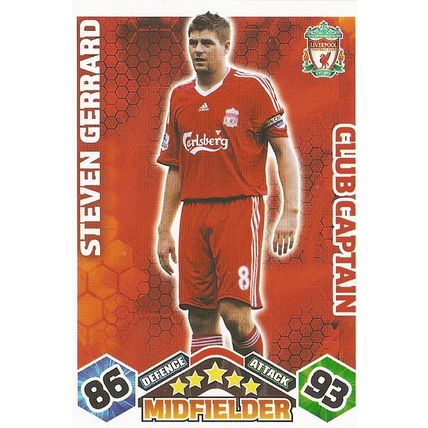 Match Attax Extra 2009/10 Collection: Club Captain, Liverpool - Gerrard (Steven)