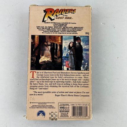 Indiana Jones Raiders of the Lost Ark VHS Video Harrison Ford, Karen Allen