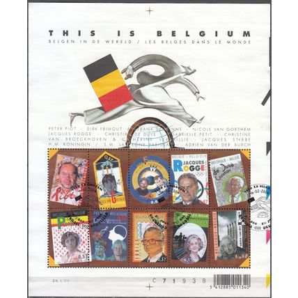 Belgique 2004 Michel Feuille Complet 3284 - 3293 O Cote (2008) 15.00 € Belges