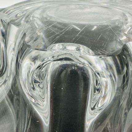 Severes Crystal Centerpiece France 14.5in Wide Large Vintage Fruitbowl Serveware