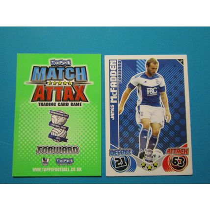 51. James McFadden - Birmingham - Match Attax 2010/11 Football Card EF1