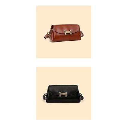 Women's Genuine Leather Tote Shoulder Handbag Brown