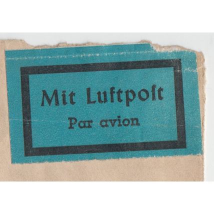 AIR MAIL old etiquette Mit Luftpost -Germany - Rheinland-Pfalz 1949 to USA