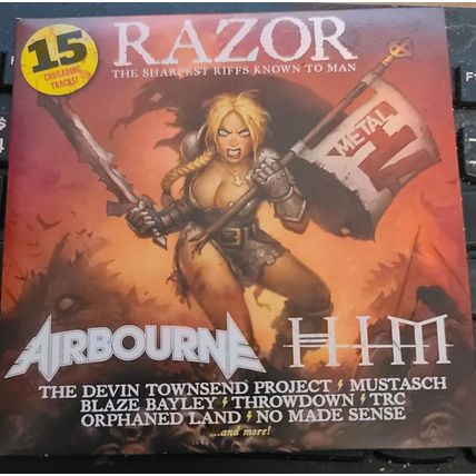 Razor CD Promo Metal Hammer Magazine Airbourne 15 Track Album Devin Townsend
