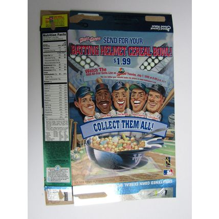 General Mills 1998 Cereal Box Grand Slams Major League Baseball Collectors Edit