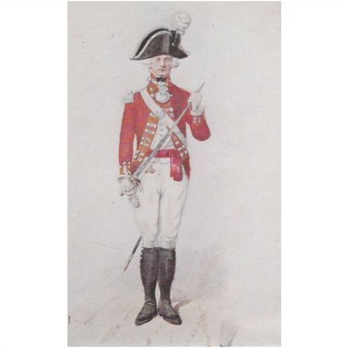Officer Line Company 35th Foot 1792 Uniform Postcard (U13342)