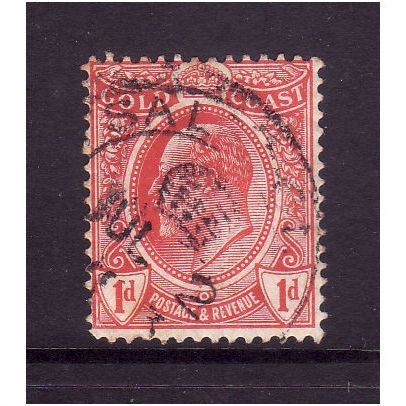 GOLD COAST 1913 1d RED SG 72 FINE USED