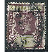 Sierra Leone 1921 SG138 5d Purple & Olive-Green Fine Used ....