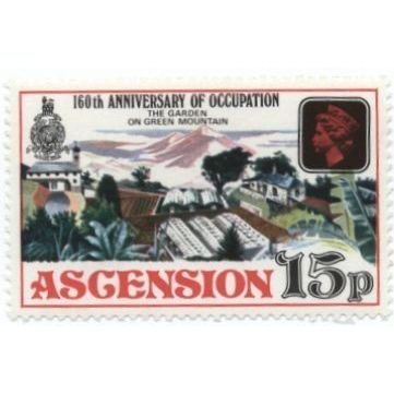 Ascension 1975 Occupation 15p Green Mountain Mounted Mint MM SG 197 Sc 195 stamp