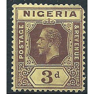 Nigeria 1914 SG5 3d Purple/Yellow (Remainders) Mounted Mint . ..