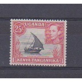 KenyaUganda.SG140 25c Dhow on Lake Victoria.Mounted Mint.Aug16