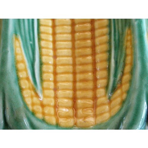 Portugese Caldas Da Rainha Majolica Sweetcorn Dish