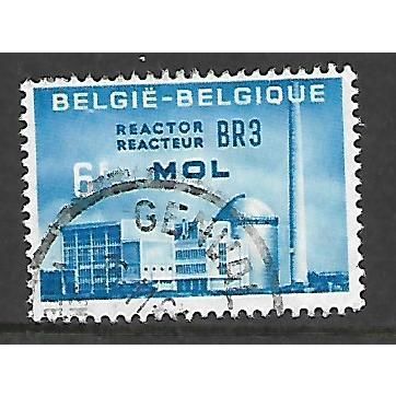 BELGIUM 1961 EURATOM COMMEMORATION 6F BLUE VIEW OF REACTOR SG1797 FINE USED