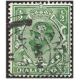 1911 SG321 1/2d Pale Green Wmk Imperial Crown Die A Fine Used . .. .