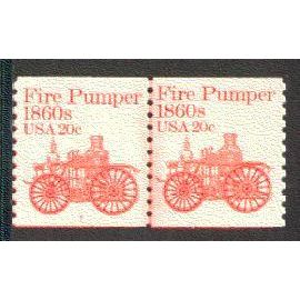 1908 20c Fire Pumper Fine MNH Dry Gum CNP Left 7 V0032