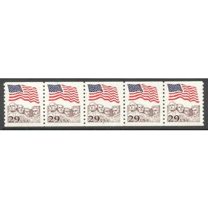 2523 29c U.S. Flag Fine MNH PNC 4/5 B218