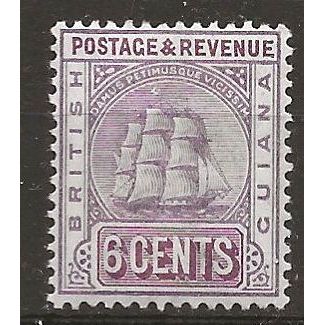 British Guiana 1889 SG198 6c Dull Purple & Mauve Wmk Crown CA Mounted Mint .