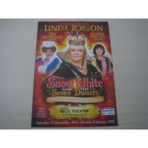 Linda Robson (Birds of a Feather 2014/15 flyer) hand signed RARE *FREE POST*