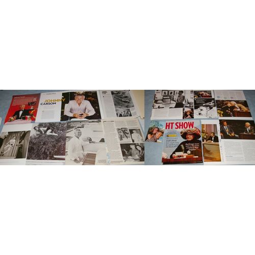JOHNNY CARSON 60x Clippings 1979-recent + Postcard