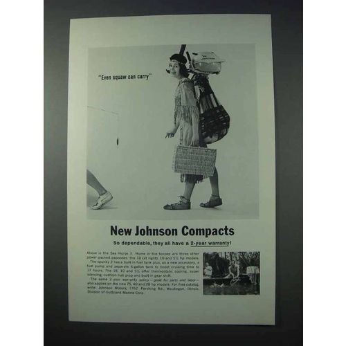 1963 Johnson Sea-Horse 3 Outboard Motor Ad - Compacts