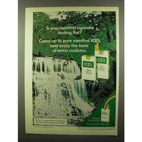 1974 Kool Cigarettes Ad - Your Menthol Tasting Flat?