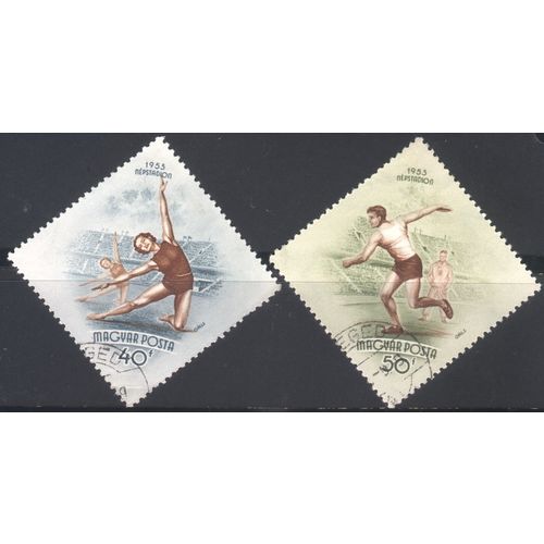Hungary 1953 - SG1315/16 - Opening Of People's Stadium, Budapest - used