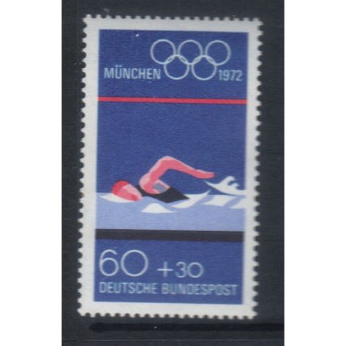 GERMANY 1972 OLYMPIC GAMES 60pf SWIMMING MNH