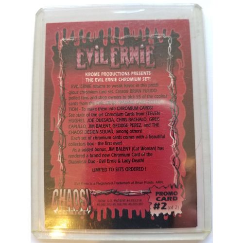 EVIL ERNIE CHROMIUM PROMO CARD #2 OF 2 1993