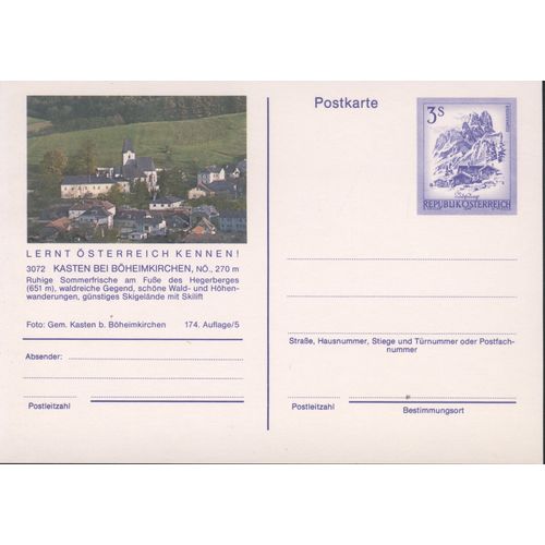 Austria unused - 3s pre-paid - Kasten Bei Boheimkirchen