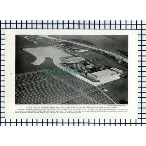 (8056) Schiphol Amsterdam Airport - 1940 Book Print