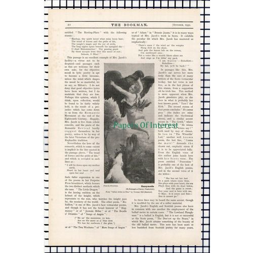 X1199) Violet Jacob Poet - 1930 Article