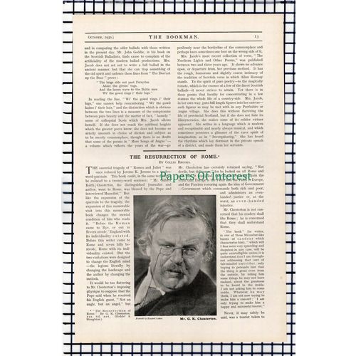 X1199) Violet Jacob Poet - 1930 Article
