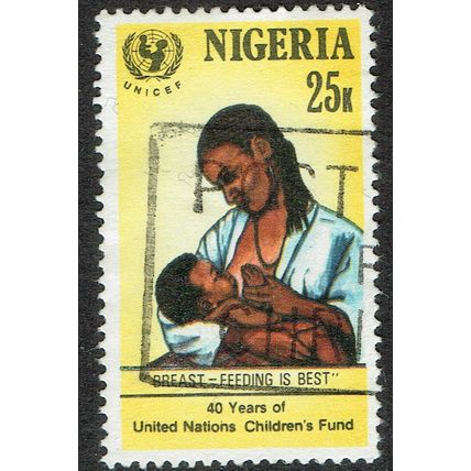 Nigeria 1986 40th Anniversary of UNICEF 25k Multicoloured SG535 GU